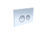 Панель смыва Aquatek Белая, закаленное стекло (клавиша круглая, ободок хром) KDI-0000028